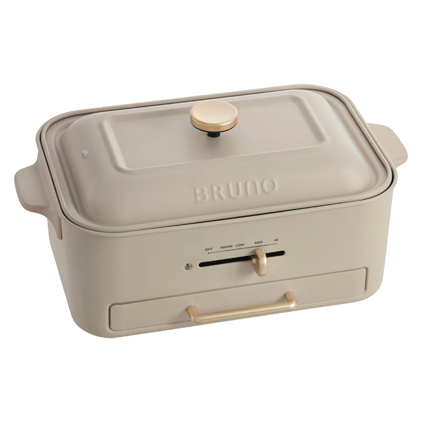 ブルーノ　コンパクトグリルホットプレート　グレージュ