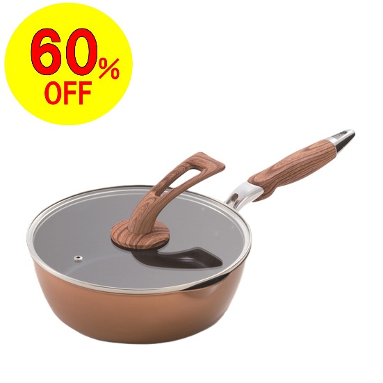 【60％OFF】ウッドグレインIII ダイヤモンドコートシリーズ 深型フライパン 24cm