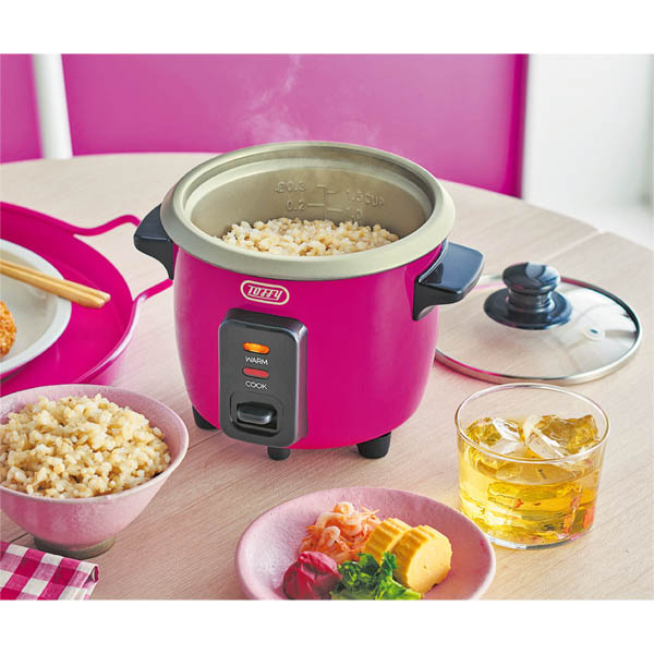 Toffy ミニ炊飯器1.5合 チェリーピンク